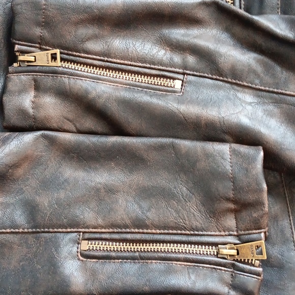 Levi Strauss brown vegan leather jacket NWT - Picture 12 of 13